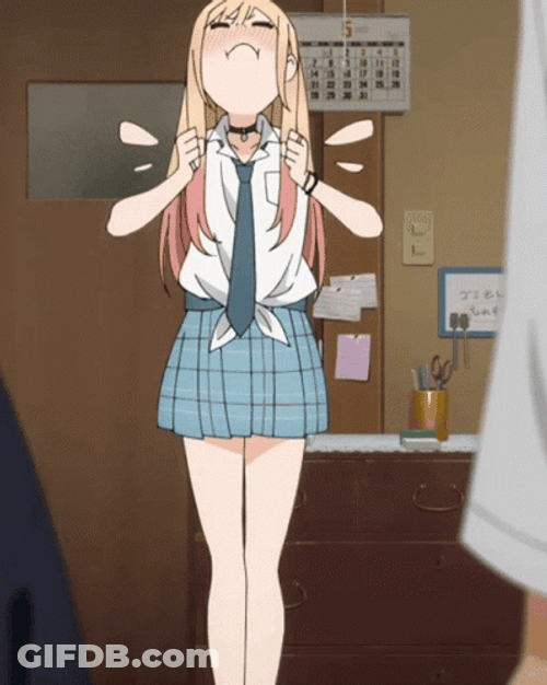 Marin Kitagawa Anime Funny Anxious GIF