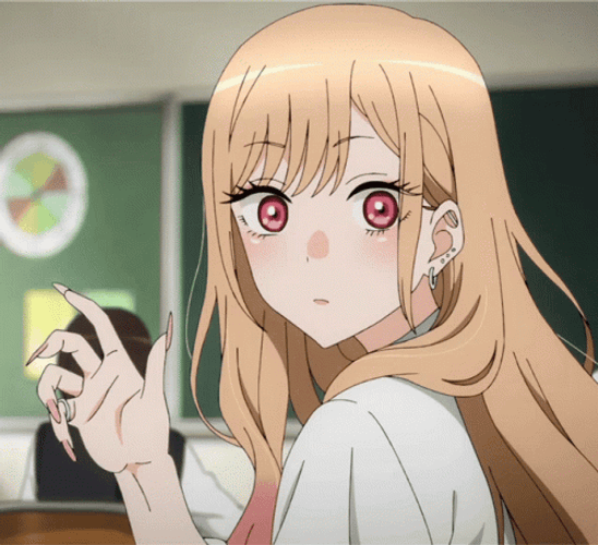 Marin Kitagawa Anime Girl Wink GIF