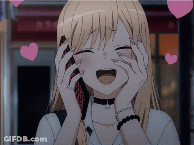 Marin Kitagawa Anime Phone Call GIF