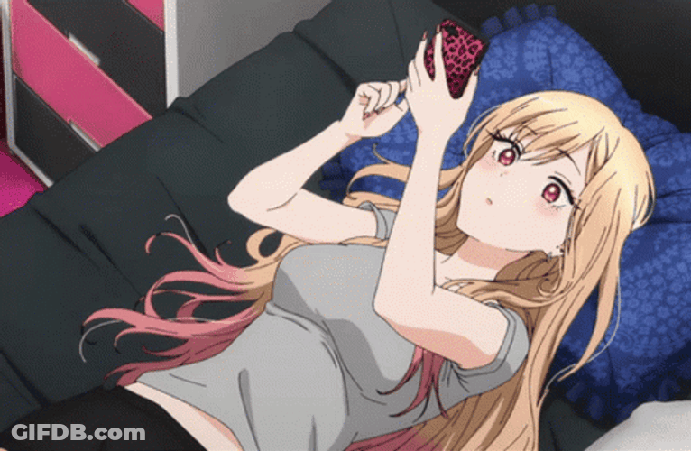 Marin Kitagawa Anime Phone Texting GIF