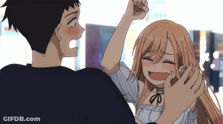 Marin Kitagawa Gojo Anime Fight GIF