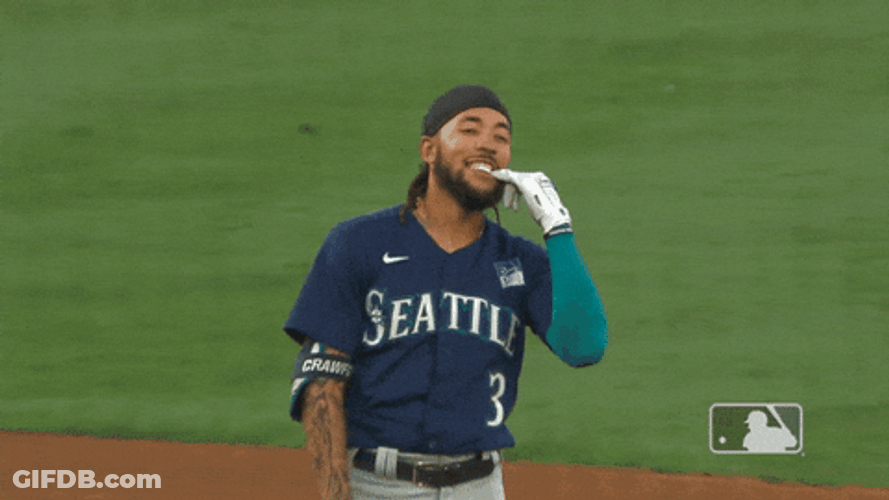 Mariners J.P. Crawford Show His Teeth GIF