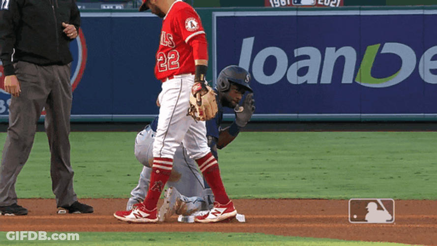 Mariners Player On The Base GIF