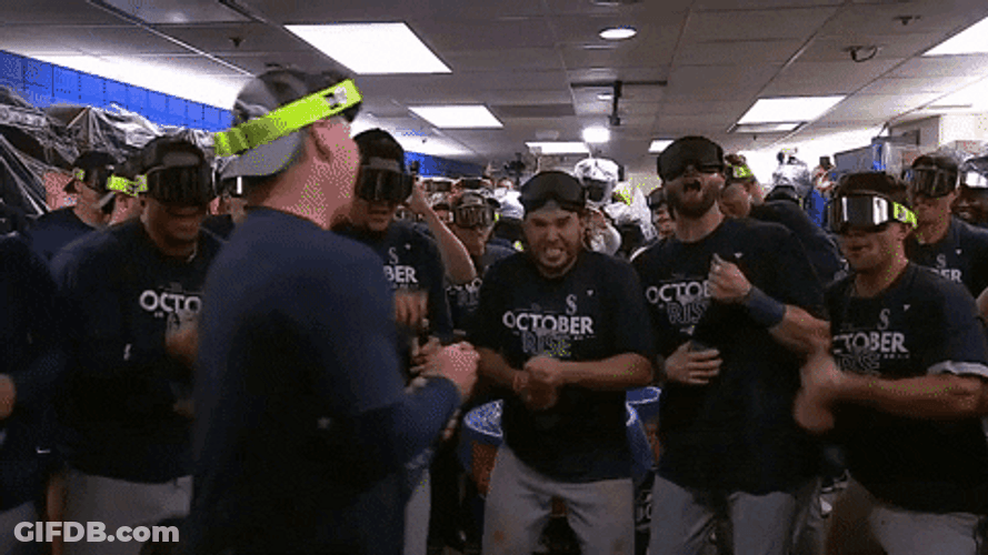 Mariners Pops Champagne GIF