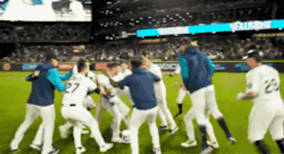 Mariners Win Joyful Celebration GIF
