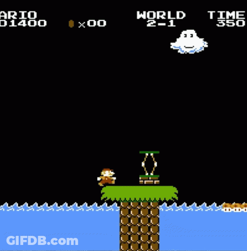 Mario 01400 World 2-1 Time 349 GIF