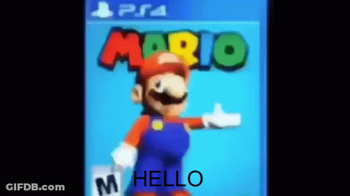 Mario Advertised On PS4 GIF
