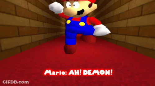 Mario Ah Demon In Red GIF
