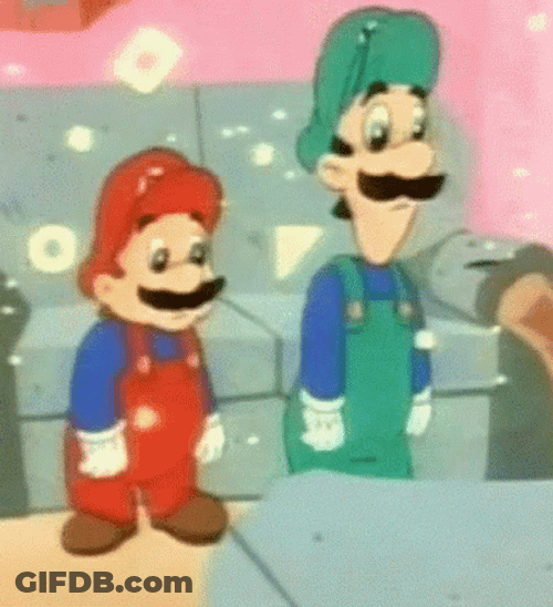 Mario And Luigi Bowing Head Loop GIF
