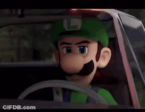 Mario And Luigi Standing Together Looking At Camera GIF