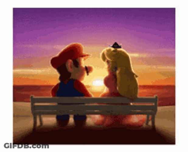 Mario And Peach True Love GIF