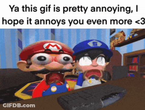 Mario And SMG At Desk GIF