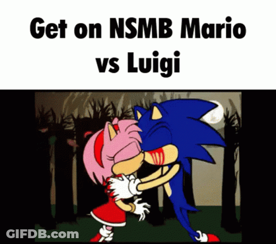 Mario And Sonic Amy Rose Kiss GIF