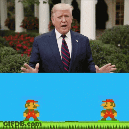 Mario And Sonic Donald Trump Hold On GIF