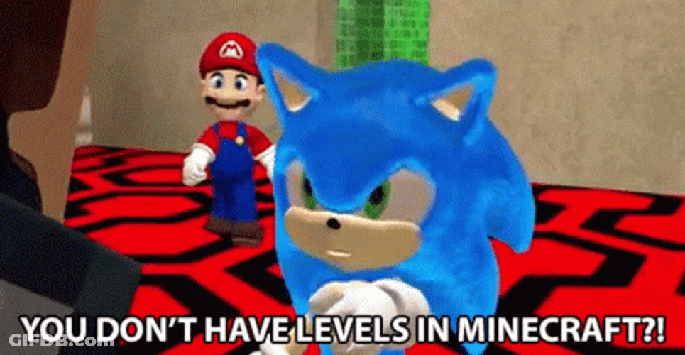 Mario And Sonic Minecraft Finger Pointing GIF