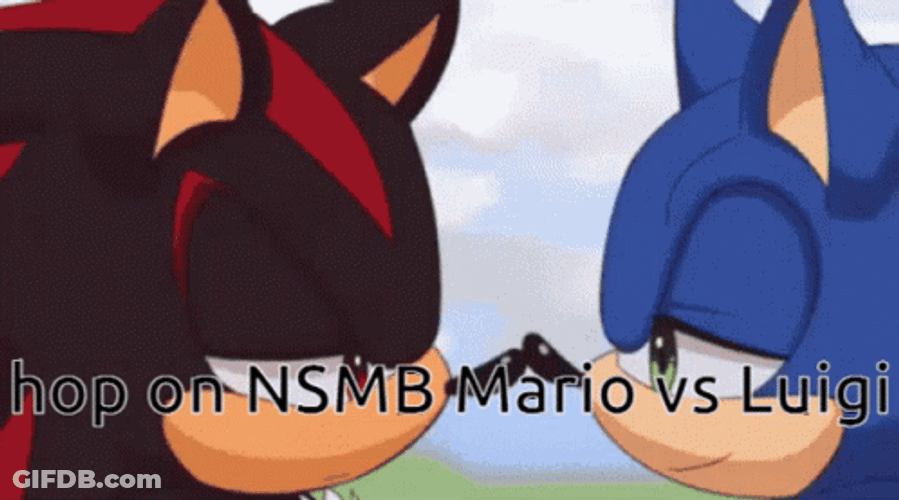 Mario And Sonic Shadow Kiss Luigi GIF