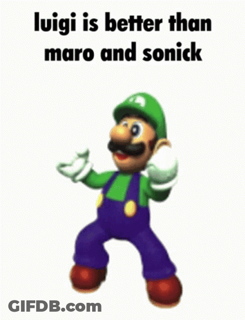 Mario And Sonic Weird Luigi GIF