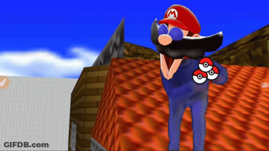 Mario Dancing Hitting Balls Face Swap GIF