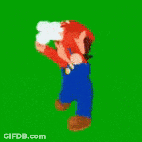 Mario Default Dancing In Green Screen GIF