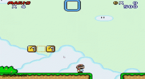 Mario Flying Through Air GIF