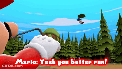Mario Game Yeah You Better Run GIF