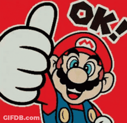 Mario Giving Thumbs Up GIF