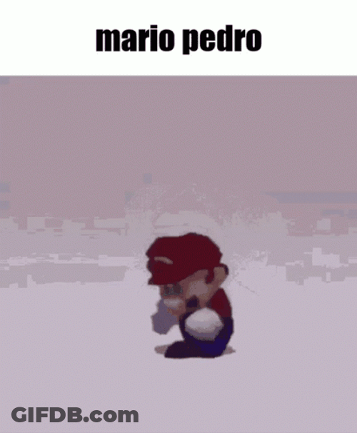 Mario Hip Hop Dancing In Snow GIF