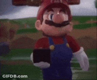 Mario Holding Black Object GIF