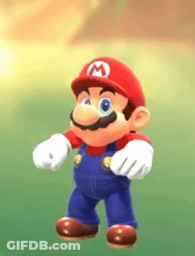 Mario In Overalls And Red Hat With M GIF