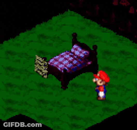 Mario Jumping On Bed Night Night GIF