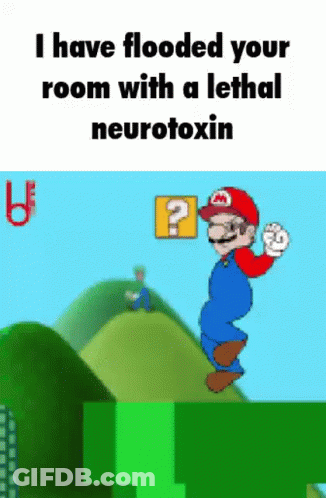 Mario Jumping On Hill With Question Mark GIF