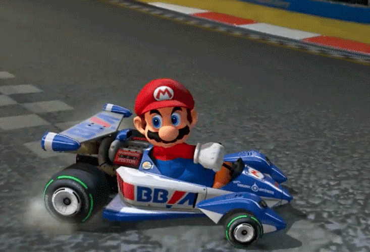 Mario Kart Drifting Slow Motion GIF