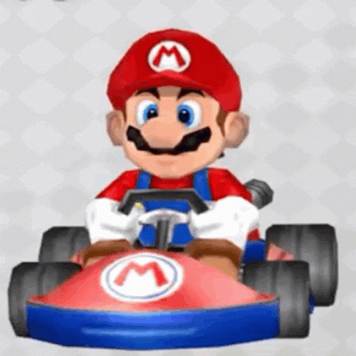 Mario Kart Excited Driver GIF