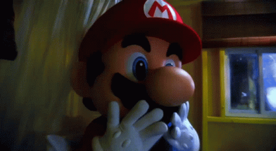 Mario Kart Shocked GIF