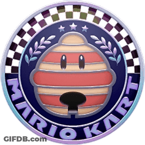 Mario Kart With Acorn Logo GIF