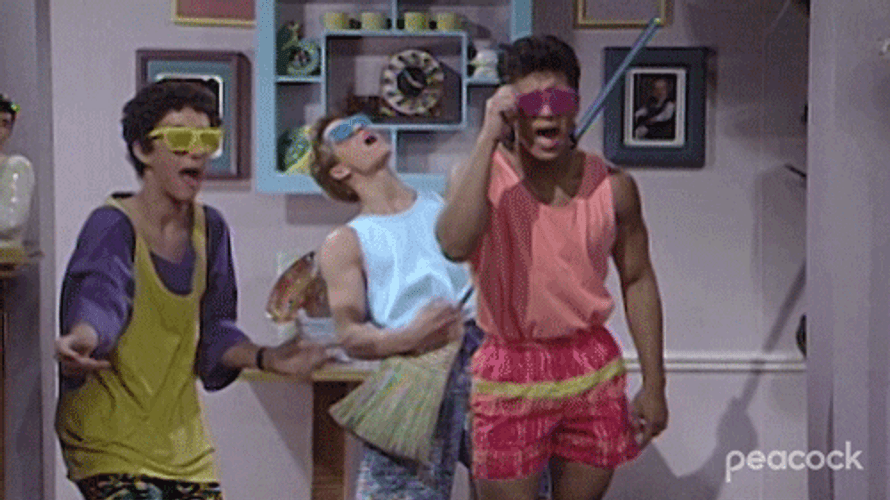 Mario Lopez Dancing Saved By The Bell GIF