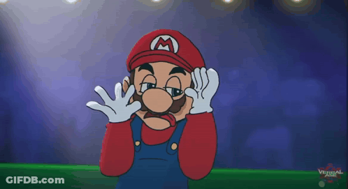Mario Making Funny Face GIF