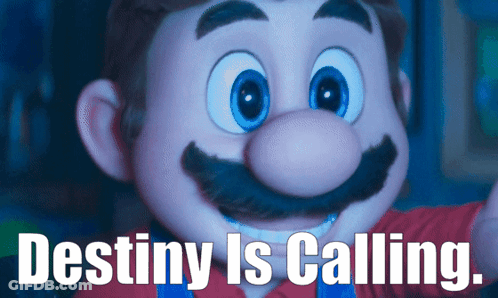 Mario Mascot Destiny Is Calling GIF