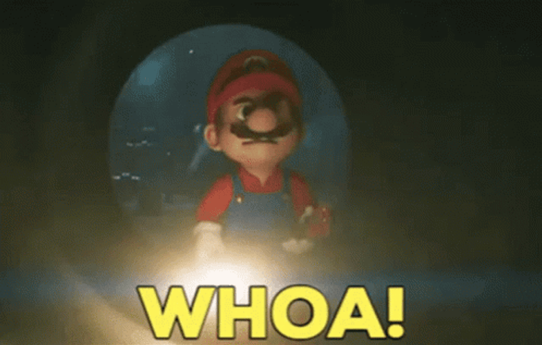 Mario Movie Mario Amazed Whoa GIF