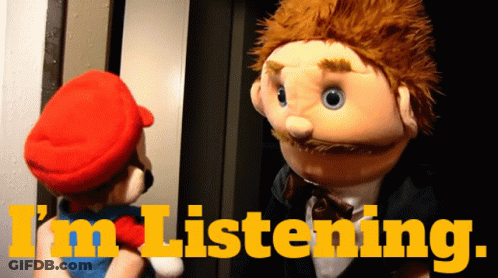 Mario Puppets Talking I M Listening GIF