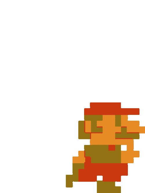 Mario Running 8-Bit Sticker GIF