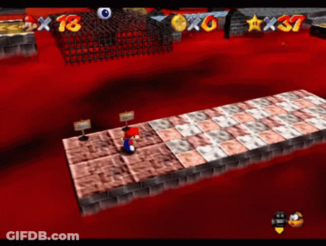 Mario Running From Lava GIF