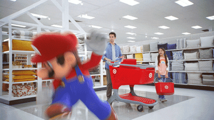 Mario Running In The Mall GIF