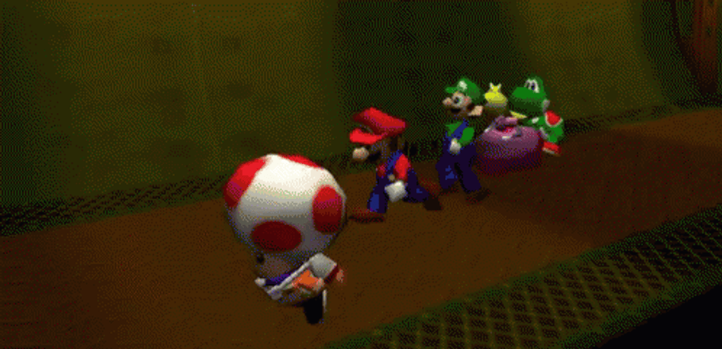 Mario Running With Friends GIF