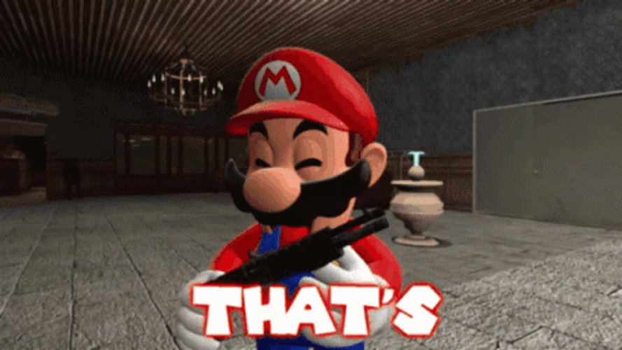 Mario Saying That's Shame GIF