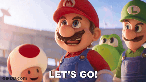 Mario Says Let 'S Go In A Video Game GIF