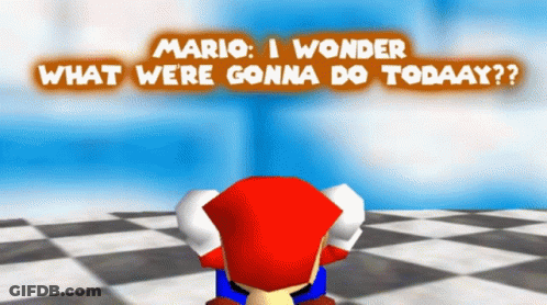 Mario Says What Were Gonna Do Today GIF