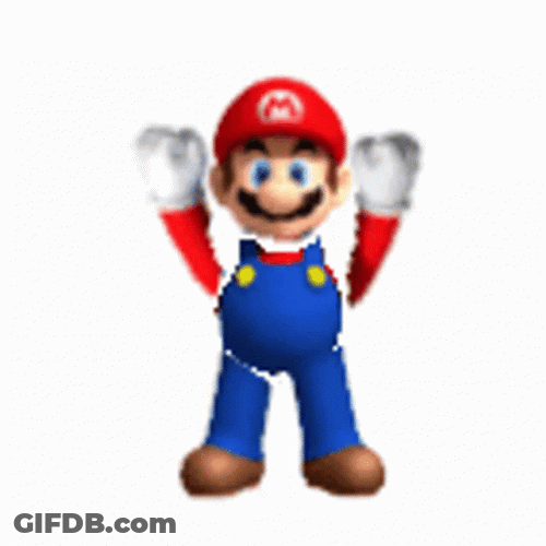 Mario Shrinking Head Dancing Moves GIF
