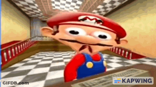 Mario Sitting At Desk GIF