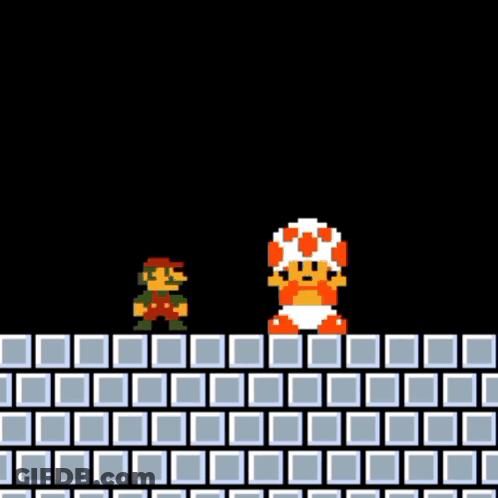 Mario Standing Next To Large Orange Flower GIF